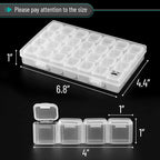 Mr. Pen- Bead Storage Containers, 28 Grids, 2 Pack, Transparent, Small Bead - Image 3