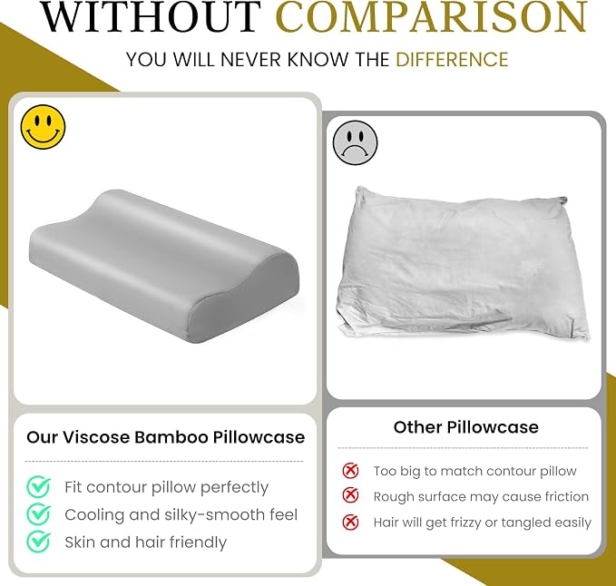 Cooling Pillowcase for Contour Pillow- Rayon Derived from Bamboo Contour - Image 2