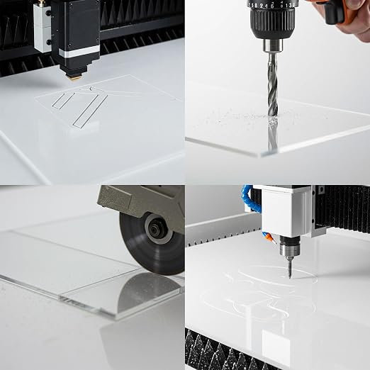 10 Pack 5"x5"x0.04" Thick Acrylic Sheets Transparent Plexiglass Panels - Image 3