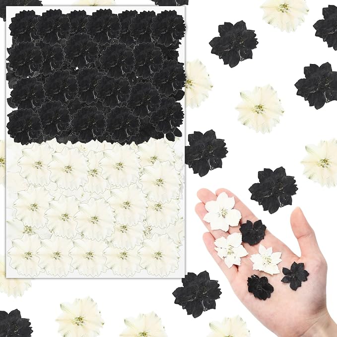 Woanger 100 pcs Dried Pressed Flowers Small Dry Flowers Real Natural Resin by Woanger