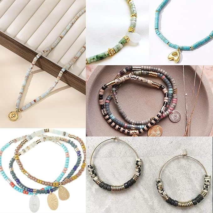 150Pcs 4×2mm Natural Amazonite Blue Spacer Stone Beads - Image 4