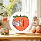 Hand Bone Embroidery Kits for Beginners Adults, Peach Embroidery Starters Kits - Image 4