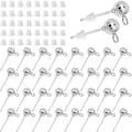 60pcs Ball Studs for Jewelry Making, Hypoallergenic Ball Earring Studs by Oubaka