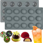 Semi Sphere Silicone Mold for Chocolate Truffles, 30 Cavities for Ice Cubes by SIQINZONGWA