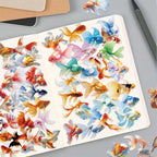 50 Pcs Clear PET Goldfish Aesthetic Stickers - Image 2