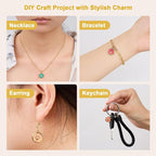 UAMOKANG 8pcs Mixed Color Enamel Round Charms - Image 7