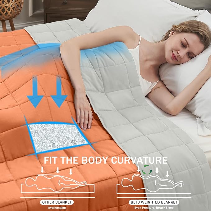 Weighted Blanket for Adults 12lbs, Queen Size Cooling Heavy Throw Blanket for - Image 2