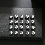 100pcs Black Yin Yang Polymer Clay Spacer Beads - Image 6