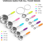 TILUCK Nesting Measuring Cups and Spoons Set, Stainless Steel - Image 3