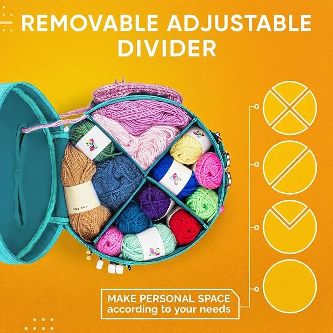CRAFTISS Crochet Bag Organizer & Yarn Storage Bag, Knitting Bag and Yarn Holder - Image 3