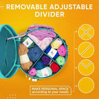 CRAFTISS Crochet Bag Organizer & Yarn Storage Bag, Knitting Bag and Yarn Holder - Image 3