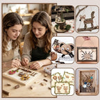 AHANDMAKER Wooden Unfinished Craft Kits DIY Wood Slices Kit Natural Wood Slices - Image 5