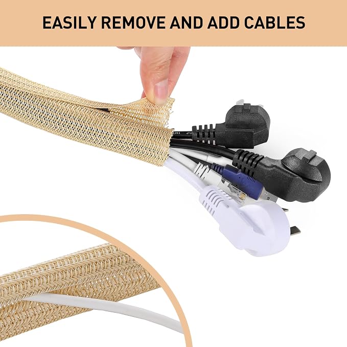 AGPTEK Cable Sleeve, 10ft - Image 5