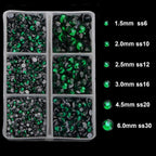 4000pcs Mixed Size Hot Fix Round Crystals Gems Glass Stones Hotfix Flat Back - Image 3