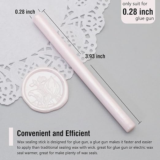 60pcs Wax Seal Sticks, Light Pink Sealing Wax Sticks, HOSEALING Glue Gun Wax - Image 4