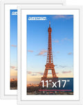 FIXSMITH 11x17 Picture Frame White Set of 2, Photo Frame by FIXSMITH