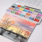 Artecho 28 Metallic Watercolor Paint Set, Glitter Colors, Semi-Moist - Image 5