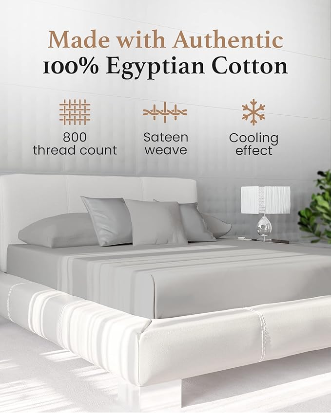 Good Sleep Bedding Luxury 800 TC Sateen Weave, 100% Egyptian Cotton Full Size - Image 2