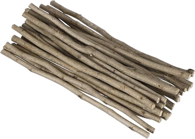 PATIKIL 25 Pcs 12inch Wood Log Sticks, 0.31-0.39inch in Diameter Natural by PATIKIL