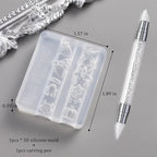 Fcozpjk Silicone Nail Art Molds Halloween, 3D Bat Spider Ghost Pumpkin Skeleton - Image 2
