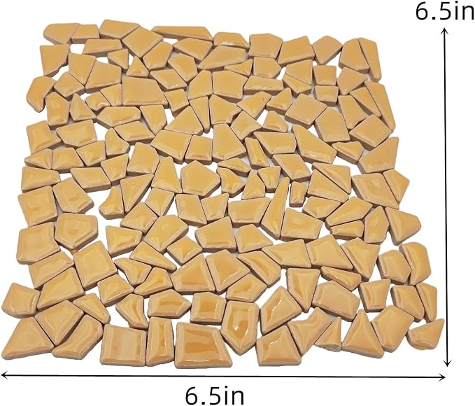 200g Ceramic Mosaic Tiles for Crafts, Irregular Stained Ceramic 0.2"x0.8" - Image 4
