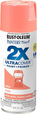 Rust-Oleum Painter's Touch 2X Ultra Cover Spray Paint, Gloss Coral | Indoor and by Rust-Oleum
