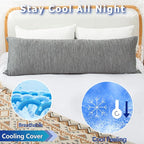 1 MIDDLE ONE Body Pillow, Cooling Memory Foam Body Pillows - Image 3