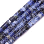 Natural Stone Heishi Beads for Necklace Making, 4mm x 2mm Small Flat Round by YUGDRUZY