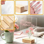 Bercoor 10 Pack 5x7 Inch Blank Clear Acrylic Sign - Image 3