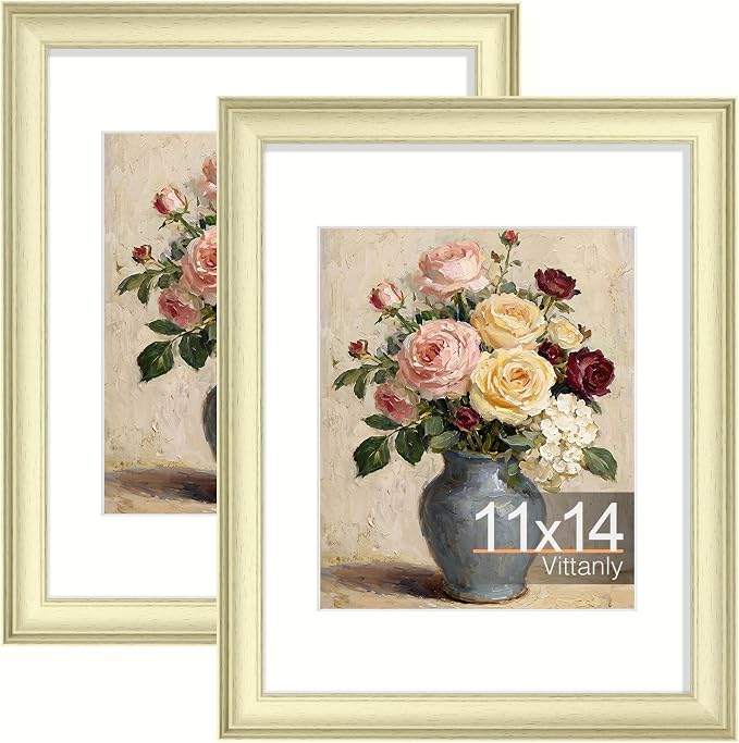 Vittanly 11x14 Picture Frames Set of 2, Ornate Vintage Photo Frame by Vittanly