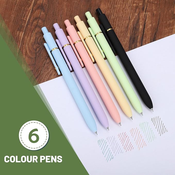 Ddaowanx Colorful Gel Pens, 0.5mm Fine Point Retractable, Cute Pens - Image 3