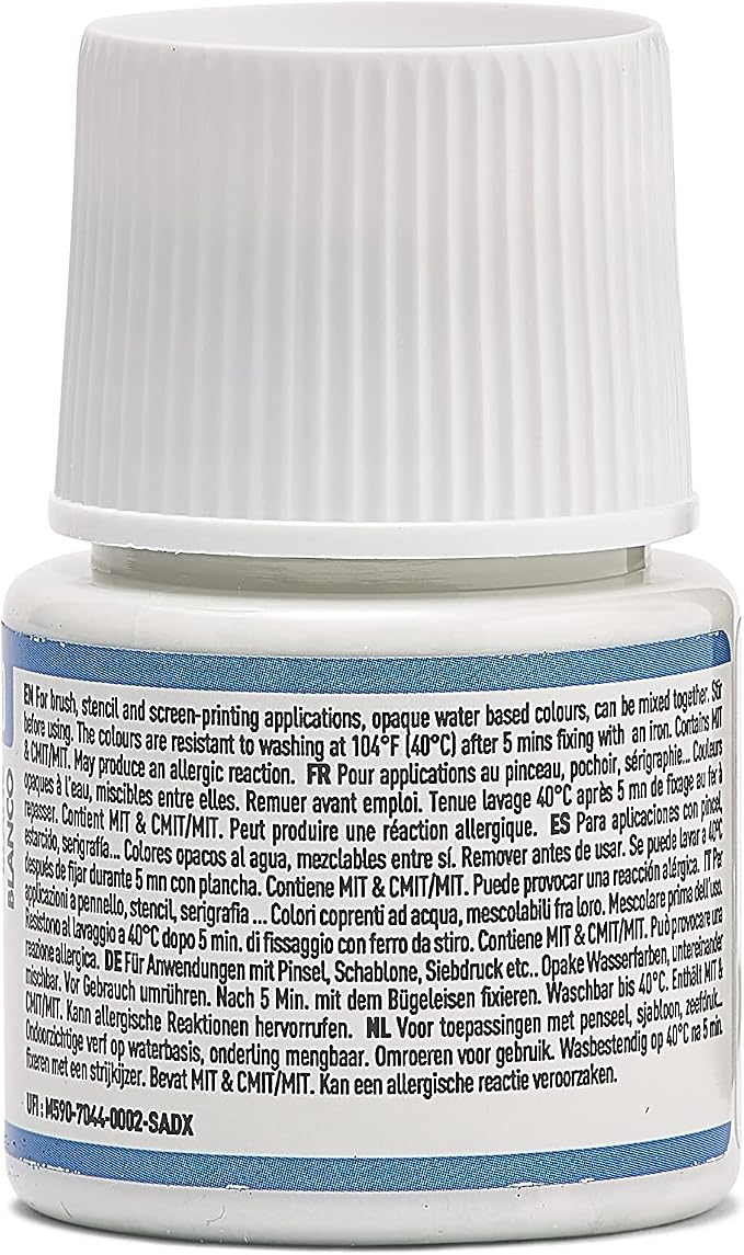 Pebeo 295-010 Setacolor Opaque Fabric Paint 45-Milliliter Bottle, Titanium - Image 2