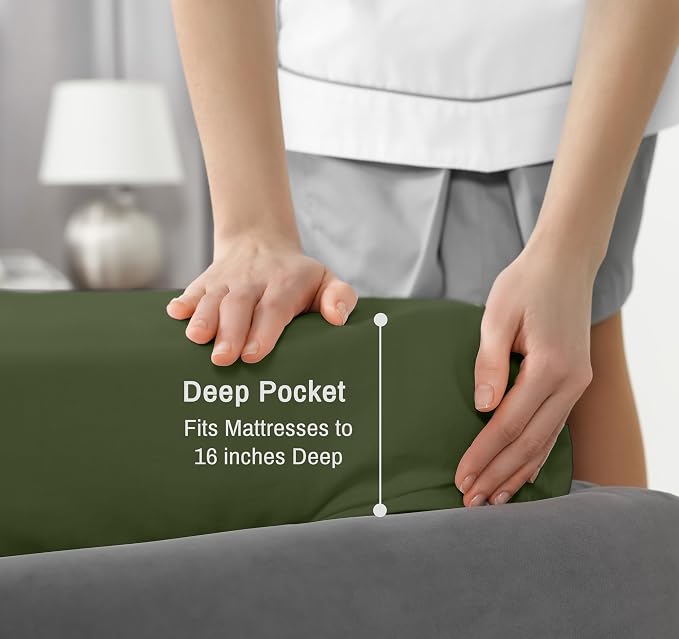 RUVANTI 100% Cotton Sheets – Twin Size Percale Bedding, Cooling & Breathable - Image 6