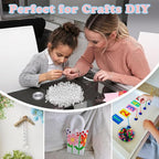 QPIXVB 1100PCS White Pony Beads, Friendship Bracelet Beads Kit, Bead - Image 5