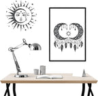 9 Pieces Large Mandala Sun and Moon Stencil Butterfly Flower Tree Paint Stencils - Image 4