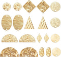 BENECREAT 60Pcs 10 Styles Geometric Flat Connector Link Charms, Hole: 1.2~1.8mm by BENECREAT