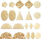 BENECREAT 60Pcs 10 Styles Geometric Flat Connector Link Charms, Hole: 1.2~1.8mm by BENECREAT