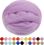 JeogYong Needle Felting Wool, 7.05oz Wool Roving Chunky Wool Yarn, Light Purple by JeogYong