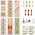 FREEBLOSS 6 Set Bohemian Cross Stitch Bookmark Kit, Geometric Pattern DIY by FreeandCreativeCraftsArt