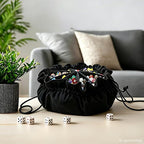 SIQUK Large Dice Bag with Pockets Drawstring Dice Bag DND Big Capacity Storage - Image 6