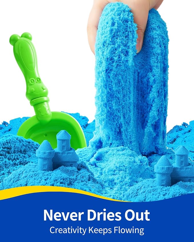 OleOletOy Colored Sand Bulk for Kids: 12 Lbs Large Pack Multicolor Moldable Sand - Image 2