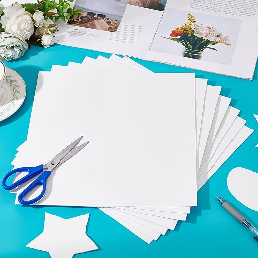 BENECREAT 10 Sheet 12x12inch Double Sided Adhesive Foam Sheets, 1mm Thick White - Image 6