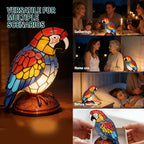 Eastyle Colorful Parrot Lamp, Resin Bird Decor Light - Image 5