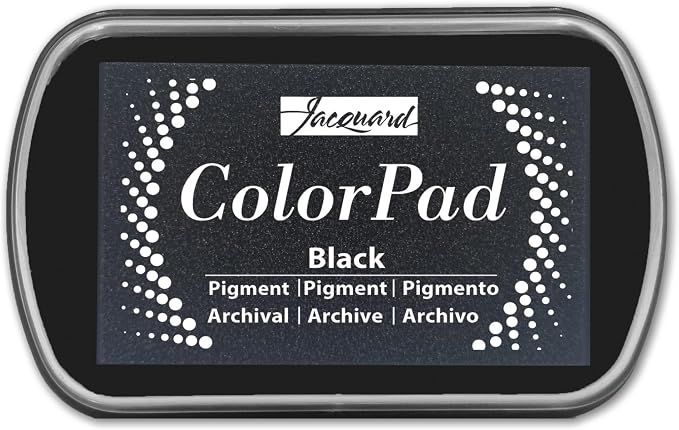 Jacquard ColorPad Archival Pigment Ink Stamp Pads- Black by Jacquard