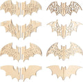 COCHIE DIY 3D Halloween Bats Wood Crafts to Paint, Paintable Unfinished Wooden by COCHIE