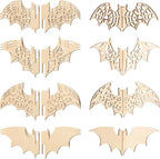 COCHIE DIY 3D Halloween Bats Wood Crafts to Paint, Paintable Unfinished Wooden by COCHIE