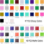 HTVRONT Permanent Vinyl for Cutting Machine-100 Pack 12 "x12 Adhesive Vinyl - Image 2