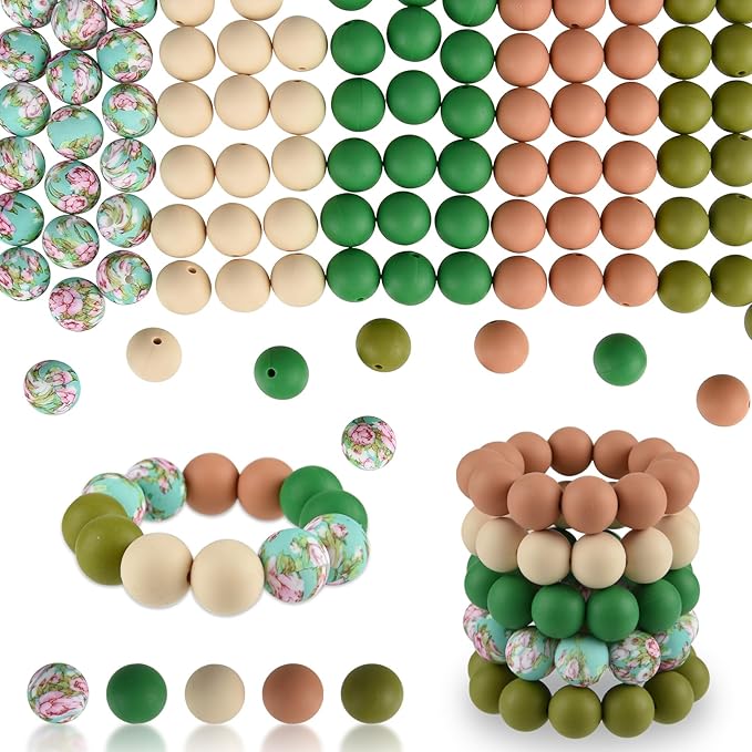ASTARON 100 Pcs 15mm Silicone Beads by ASTARON