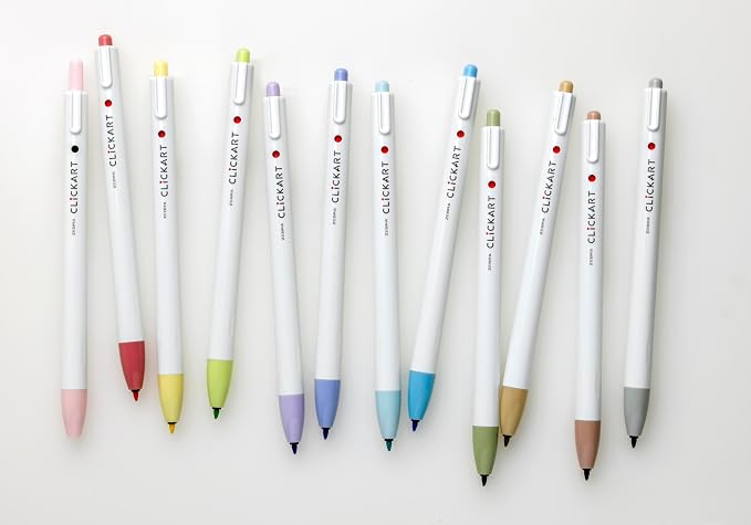 Zebra Pen CLiCKART Retractable Felt Tip Pen, 0.6mm Fine Point, Moisture - Image 2