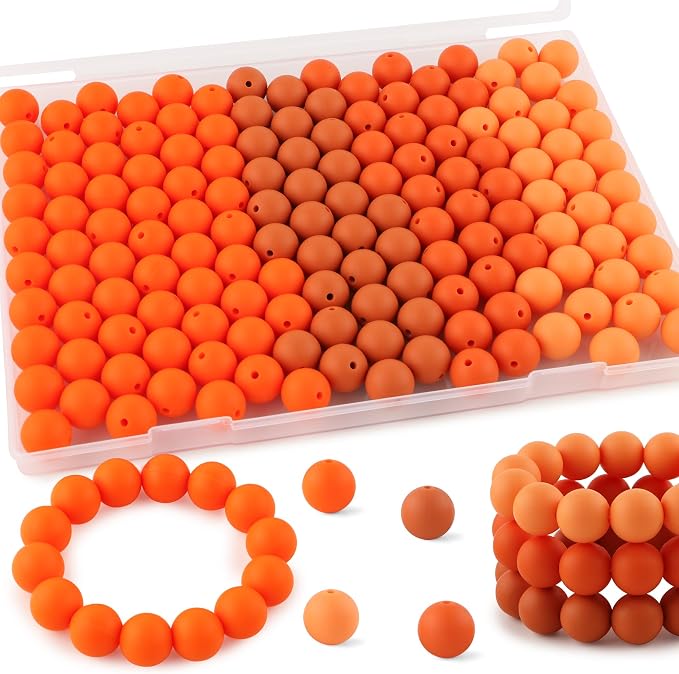160Pcs Silicone Beads 12mm Mix Color, Bulk Silicone Beads 12mm by Kovict